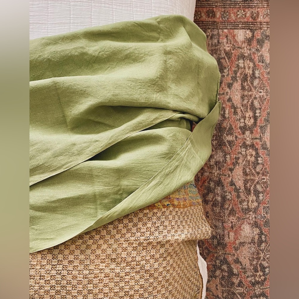 Vintage Linen Throw blanket